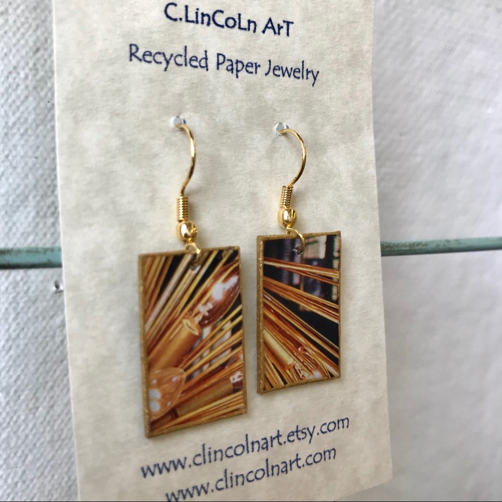 Recycled Paper Earrings ♻️